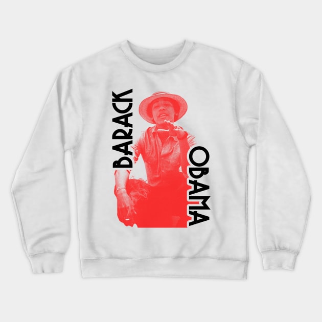 Young Barack Obama \\\ President FanArt Crewneck Sweatshirt by darklordpug